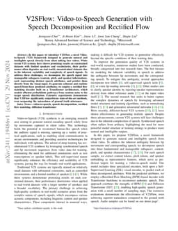 V2SFlow: Video-to-Speech Generation with Speech Decomposition and Rectified Flow