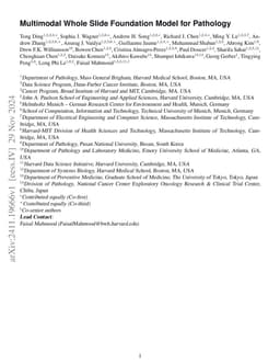 Multimodal Whole Slide Foundation Model for Pathology