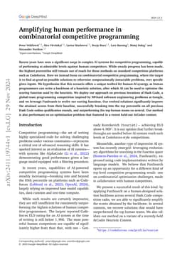 Amplifying human performance in combinatorial competitive programming