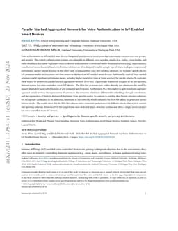 Parallel Stacked Aggregated Network for Voice Authentication in
  IoT-Enabled Smart Devices