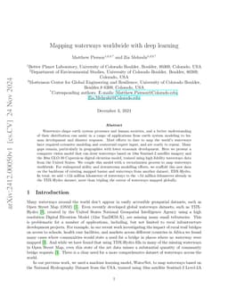 Mapping waterways worldwide with deep learning