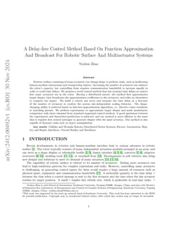A Delay-free Control Method Based On Function Approximation And
  Broadcast For Robotic Surface And Multiactuator Systems