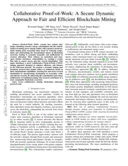 Collaborative Proof-of-Work: A Secure Dynamic Approach to Fair and
  Efficient Blockchain Mining