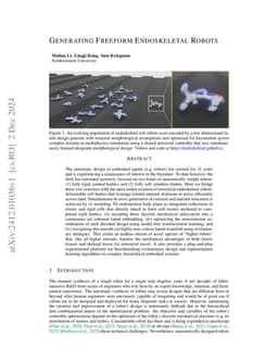 Generating Freeform Endoskeletal Robots