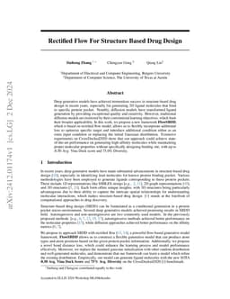 Rectified Flow For Structure Based Drug Design