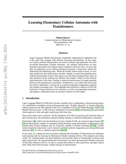 Learning Elementary Cellular Automata with Transformers