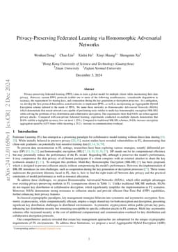Privacy-Preserving Federated Learning via Homomorphic Adversarial
  Networks