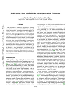 Uncertainty-Aware Regularization for Image-to-Image Translation