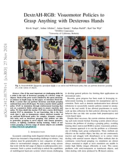 DextrAH-RGB: Visuomotor Policies to Grasp Anything with Dexterous Hands
