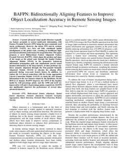 BAFPN: Bi directional alignment of features to improve localization
  accuracy