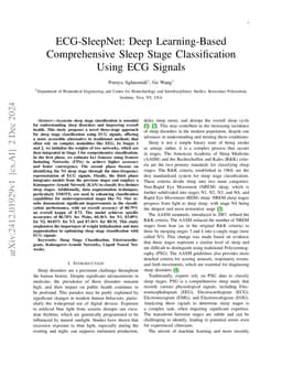 ECG-SleepNet: Deep Learning-Based Comprehensive Sleep Stage
  Classification Using ECG Signals