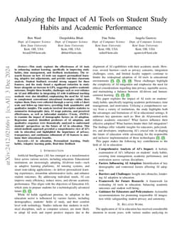 Analyzing the Impact of AI Tools on Student Study Habits and Academic
  Performance