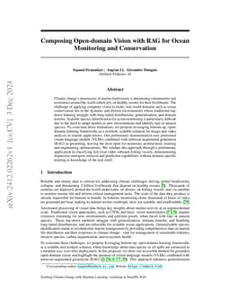 Composing Open-domain Vision with RAG for Ocean Monitoring and
  Conservation