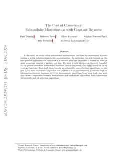 The Cost of Consistency: Submodular Maximization with Constant Recourse
