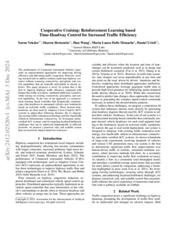 Cooperative Cruising: Reinforcement Learning-Based Time-Headway Control for Increased Traffic Efficiency