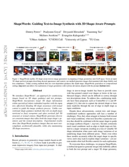 ShapeWords: Guiding Text-to-Image Synthesis with 3D Shape-Aware Prompts