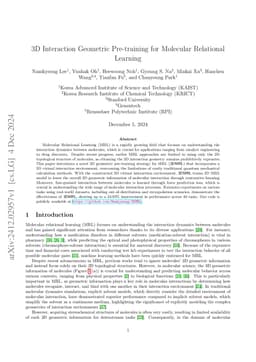 3D Interaction Geometric Pre-training for Molecular Relational Learning