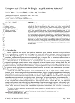 Unsupervised Network for Single Image Raindrop Removal