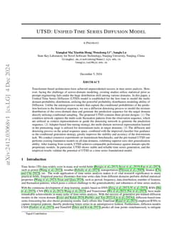 UTSD: Unified Time Series Diffusion Model