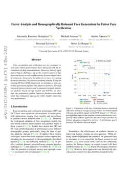 Fairer Analysis and Demographically Balanced Face Generation for Fairer
  Face Verification