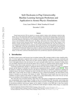 Soft Checksums to Flag Untrustworthy Machine Learning Surrogate
  Predictions and Application to Atomic Physics Simulations
