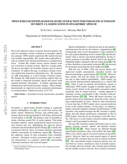 Speech Recognition-based Feature Extraction for Enhanced Automatic
  Severity Classification in Dysarthric Speech