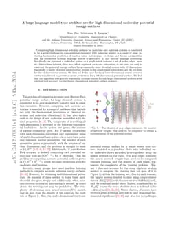 A large language model-type architecture for high-dimensional molecular
  potential energy surfaces