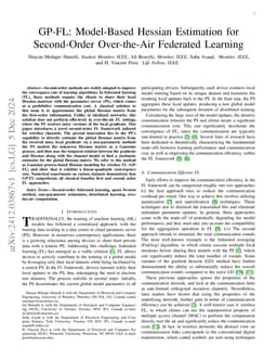 GP-FL: Model-Based Hessian Estimation for Second-Order Over-the-Air
  Federated Learning