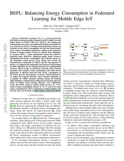 BEFL: Balancing Energy Consumption in Federated Learning for Mobile Edge
  IoT