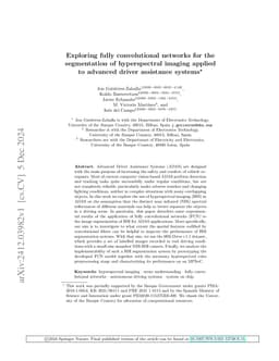 Exploring Fully Convolutional Networks for the Segmentation of
  Hyperspectral Imaging Applied to Advanced Driver Assistance Systems