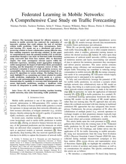 Federated Learning in Mobile Networks: A Comprehensive Case Study on
  Traffic Forecasting