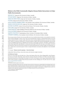 Robots in the Wild: Contextually-Adaptive Human-Robot Interactions in
  Urban Public Environments