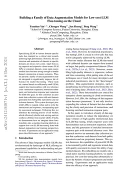 Building a Family of Data Augmentation Models for Low-cost LLM
  Fine-tuning on the Cloud
