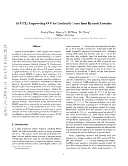 SAMCL: Empowering SAM to Continually Learn from Dynamic Domains