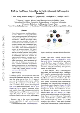 Unifying Dual-Space Embedding for Entity Alignment via Contrastive
  Learning