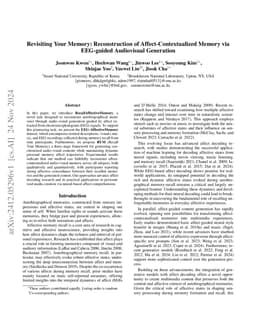 Revisiting Your Memory: Reconstruction of Affect-Contextualized Memory
  via EEG-guided Audiovisual Generation