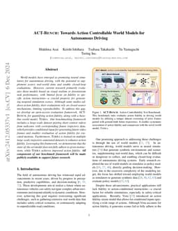 ACT-Bench: Towards Action Controllable World Models for Autonomous
  Driving