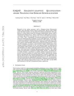 GAQAT: gradient-adaptive quantization-aware training for domain
  generalization