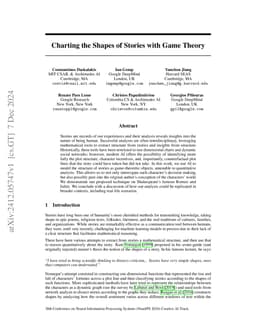 Charting the Shapes of Stories with Game Theory