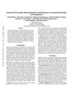 Speech Is Not Enough: Interpreting Nonverbal Indicators of Common
  Knowledge and Engagement
