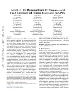TurboFFT: Co-Designed High-Performance and Fault-Tolerant Fast Fourier
  Transform on GPUs