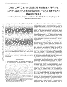 Dual UAV Cluster-Assisted Maritime Physical Layer Secure Communications
  via Collaborative Beamforming