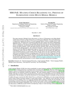 MM-PoE: Multiple Choice Reasoning via. Process of Elimination using
  Multi-Modal Models