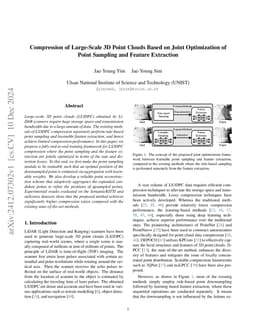 Compression of Large-Scale 3D Point Clouds Based on Joint Optimization
  of Point Sampling and Feature Extraction