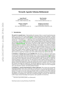 Towards Agentic Schema Refinement