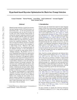 Hyperband-based Bayesian Optimization for Black-box Prompt Selection
