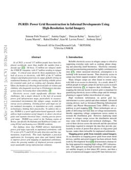PGRID: Power Grid Reconstruction in Informal Developments Using
  High-Resolution Aerial Imagery
