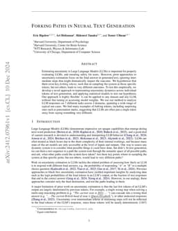 Forking Paths in Neural Text Generation