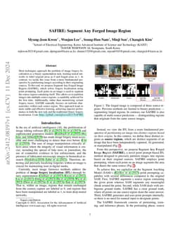 SAFIRE: Segment Any Forged Image Region