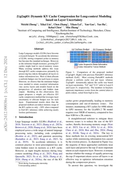 ZigZagkv: Dynamic KV Cache Compression for Long-context Modeling based
  on Layer Uncertainty
